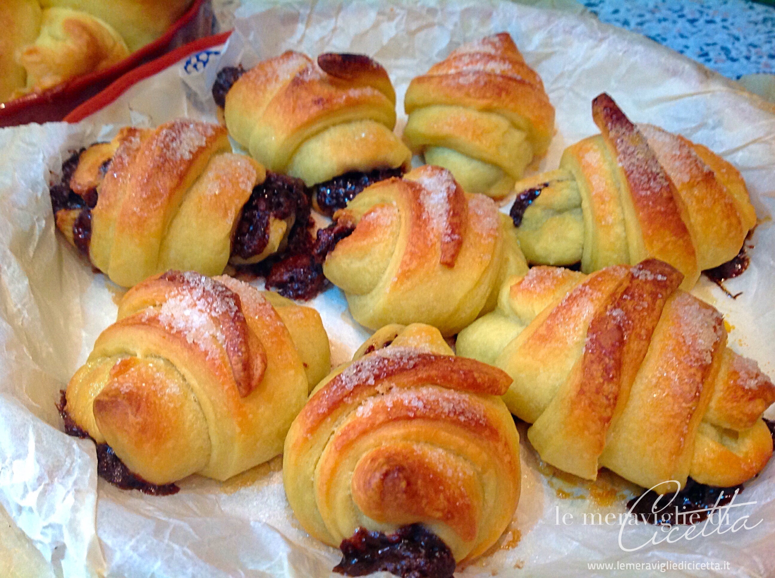 Cornetti alla nutella - Le Meraviglie di Cicetta